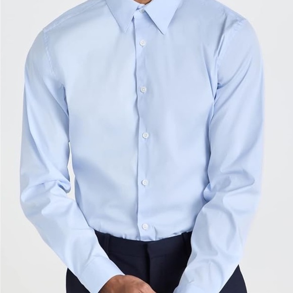Theory | Blue button down cotton shirt men’s size large - Picture 3 of 16